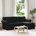 Bank Zwart 215 x 138 x 80 cm Stof