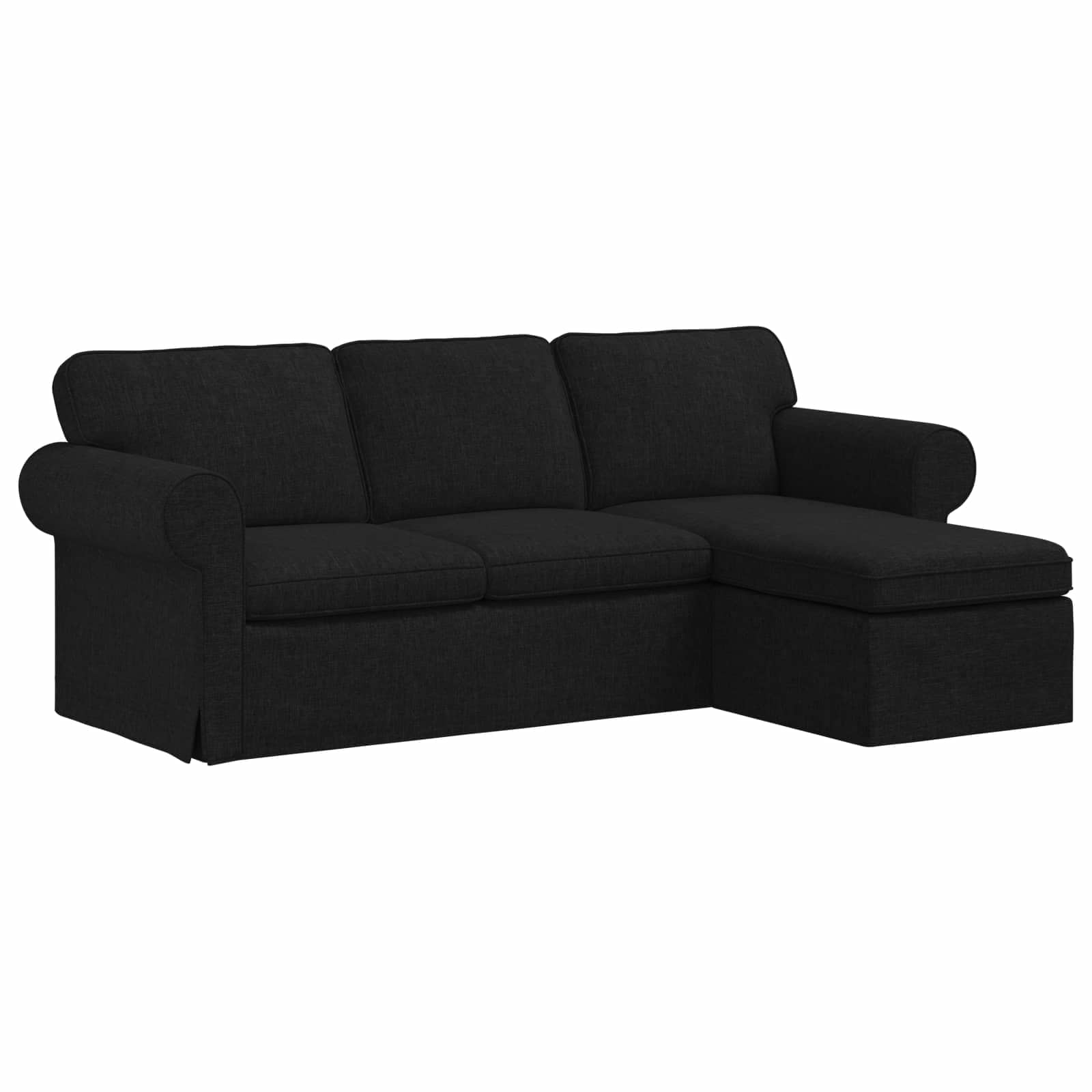 Bank Zwart 215 x 138 x 80 cm Stof