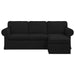 Bank Zwart 215 x 138 x 80 cm Stof