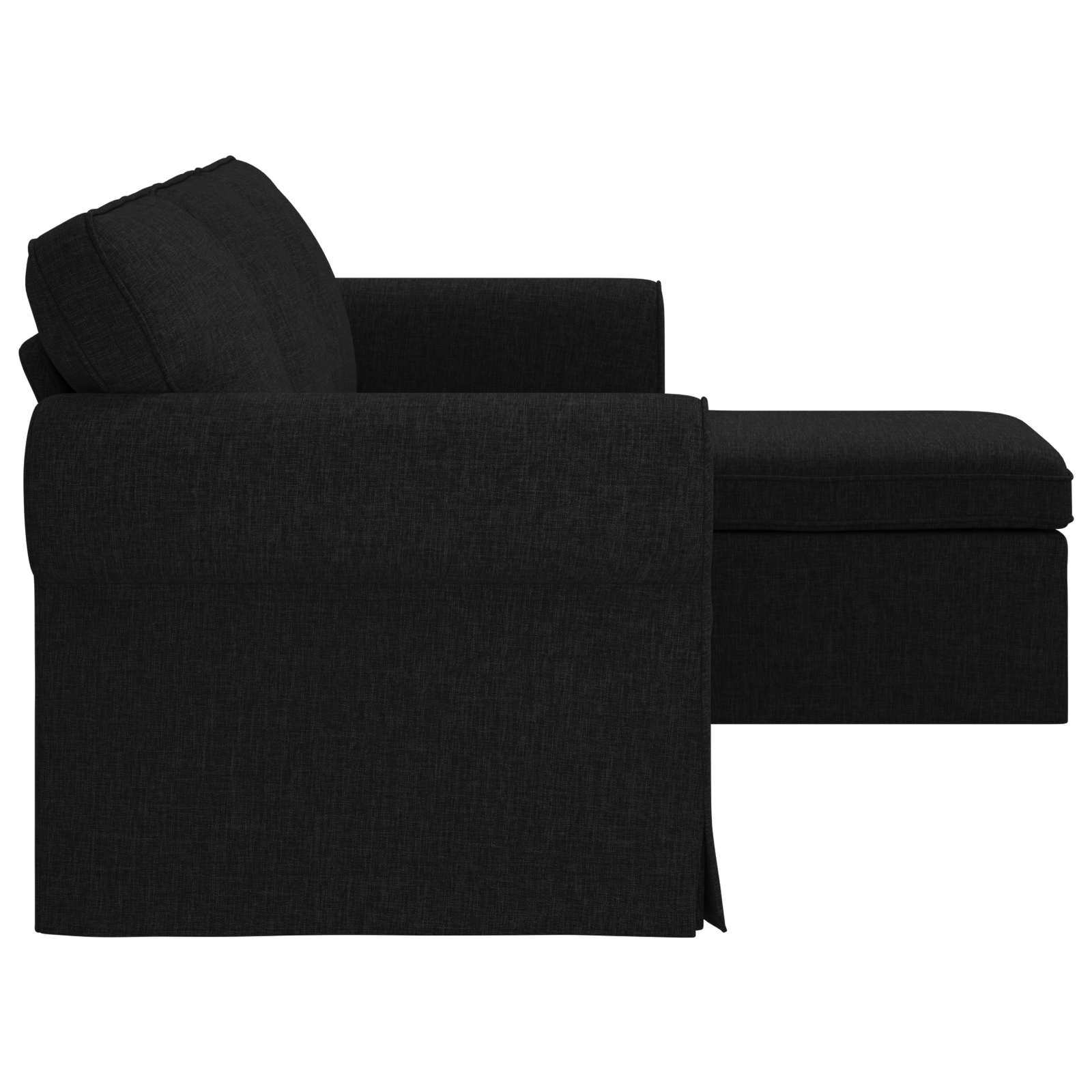 Bank Zwart 215 x 138 x 80 cm Stof