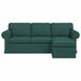 Bank Donkergroen 215 x 138 x 80 cm Stof
