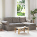 Bank Taupe 215 x 138 x 80 cm Stof