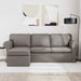 Bank Taupe 215 x 138 x 80 cm Stof