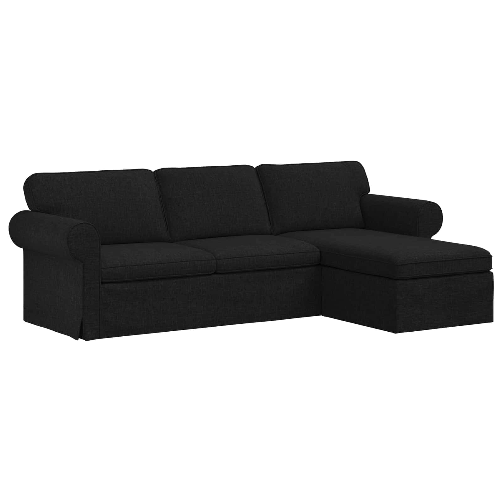 Bank Zwart 245 x 138 x 80 cm Stof