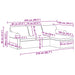 Bank Taupe 245 x 138 x 80 cm Stof