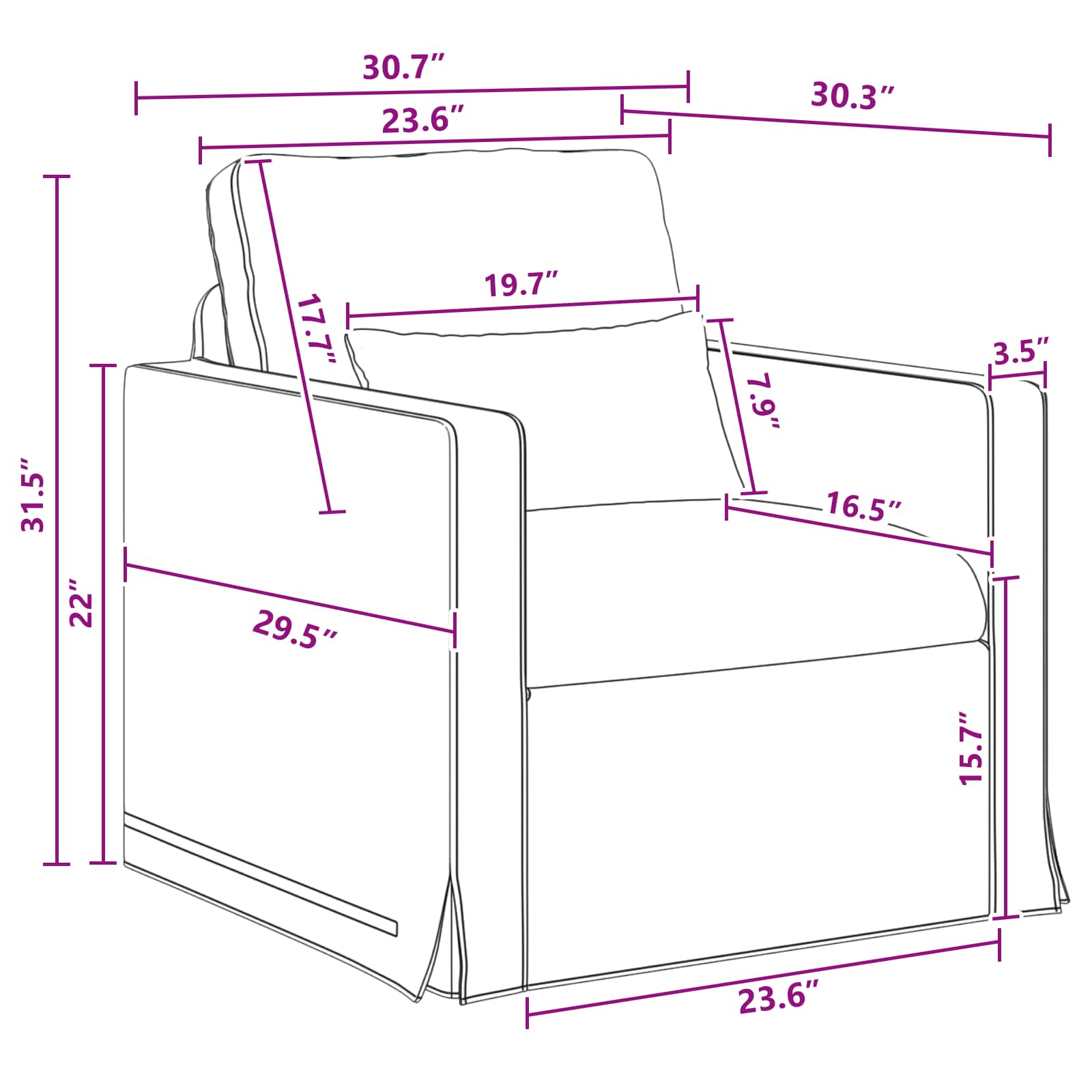 Bank Donkergrijs 78 x 78 x 80 cm Stof