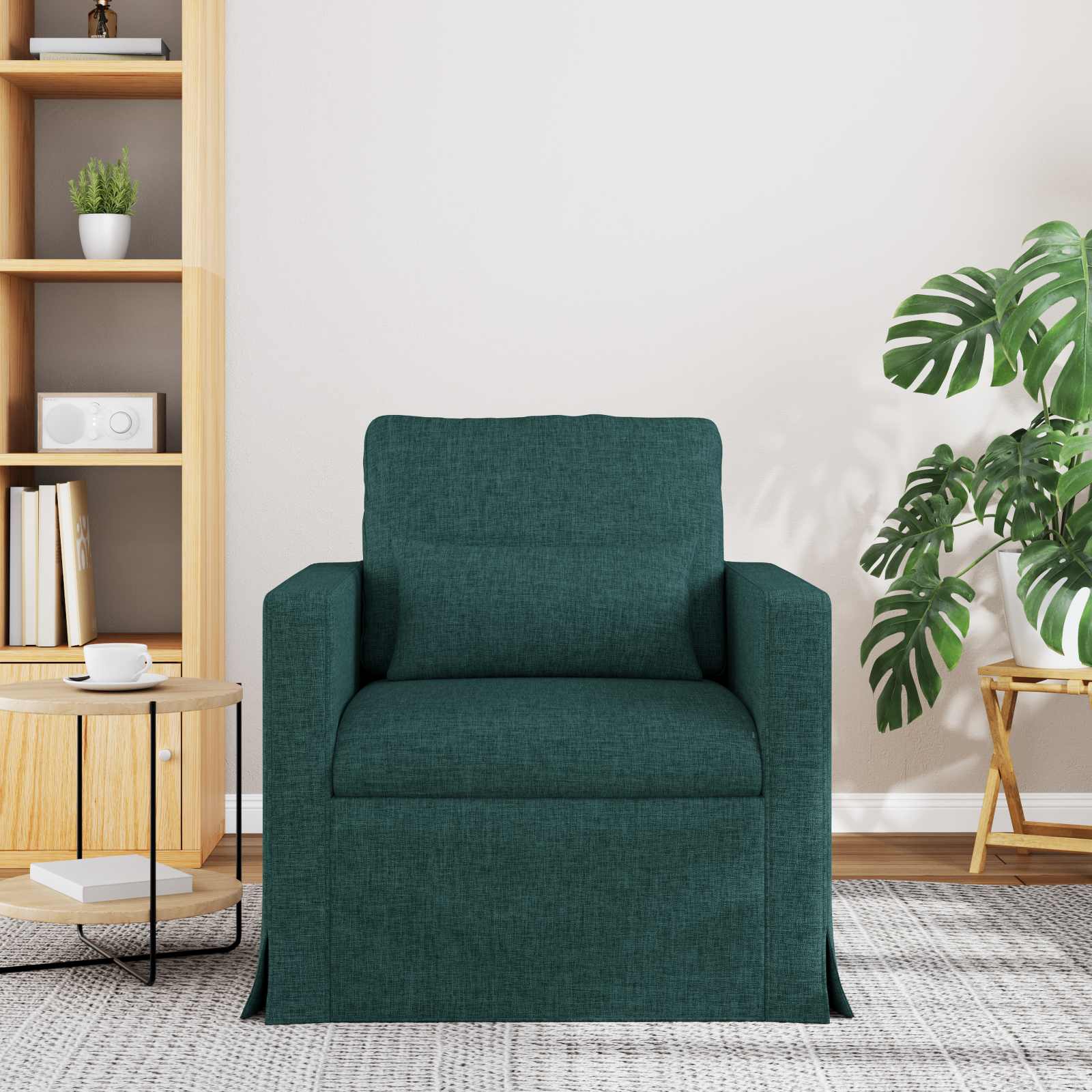 Bank Donkergroen 78 x 78 x 80 cm Stof