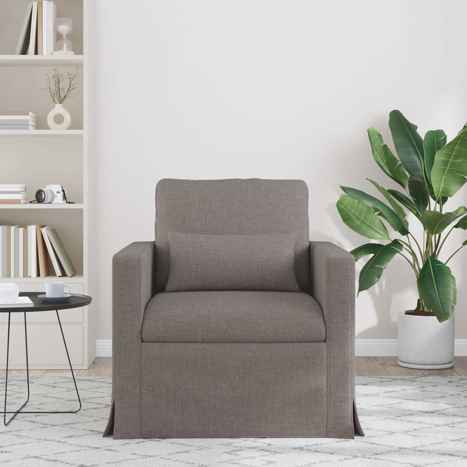 Bank Taupe 78 x 78 x 80 cm Stof