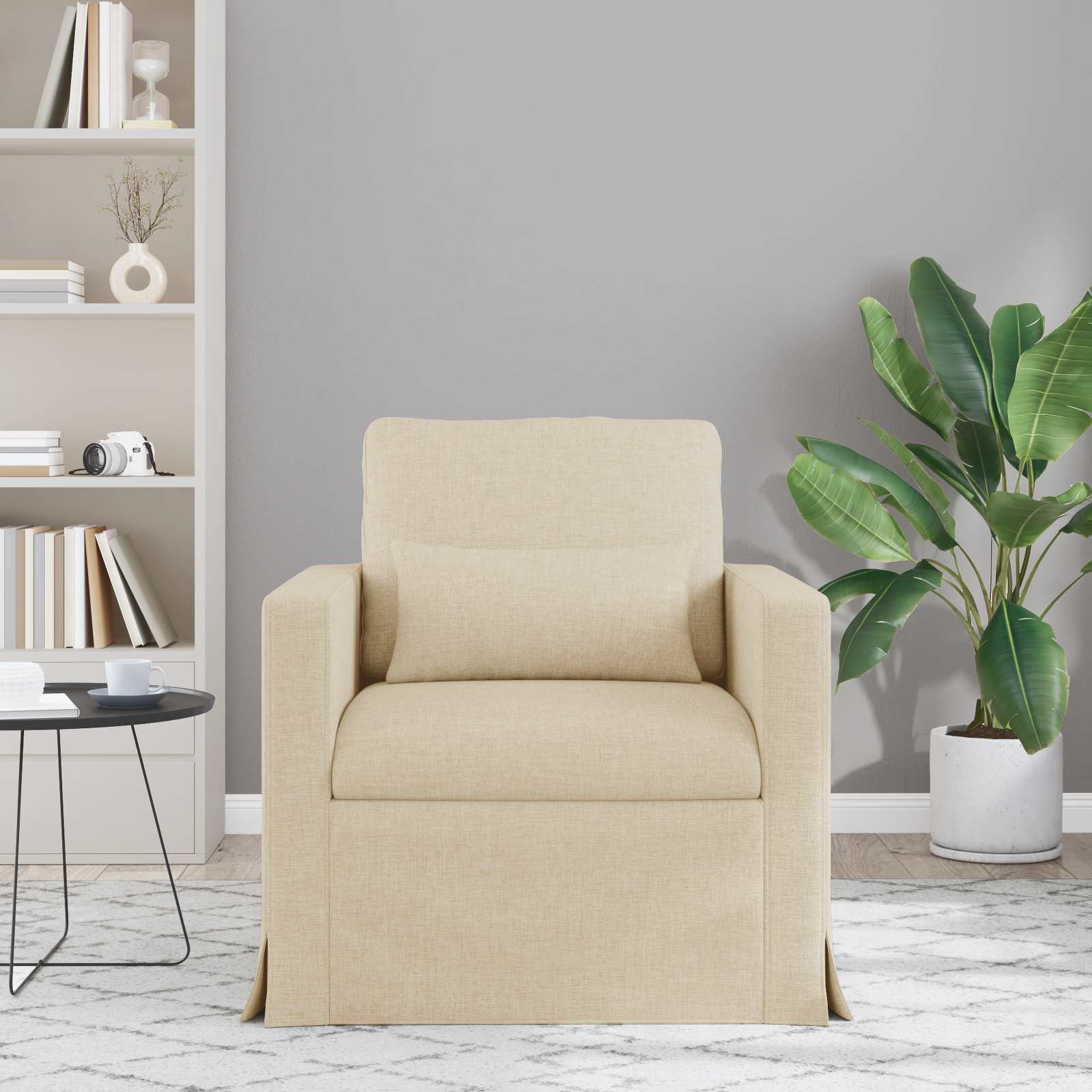 Bank Crème 78 x 78 x 80 cm Stof