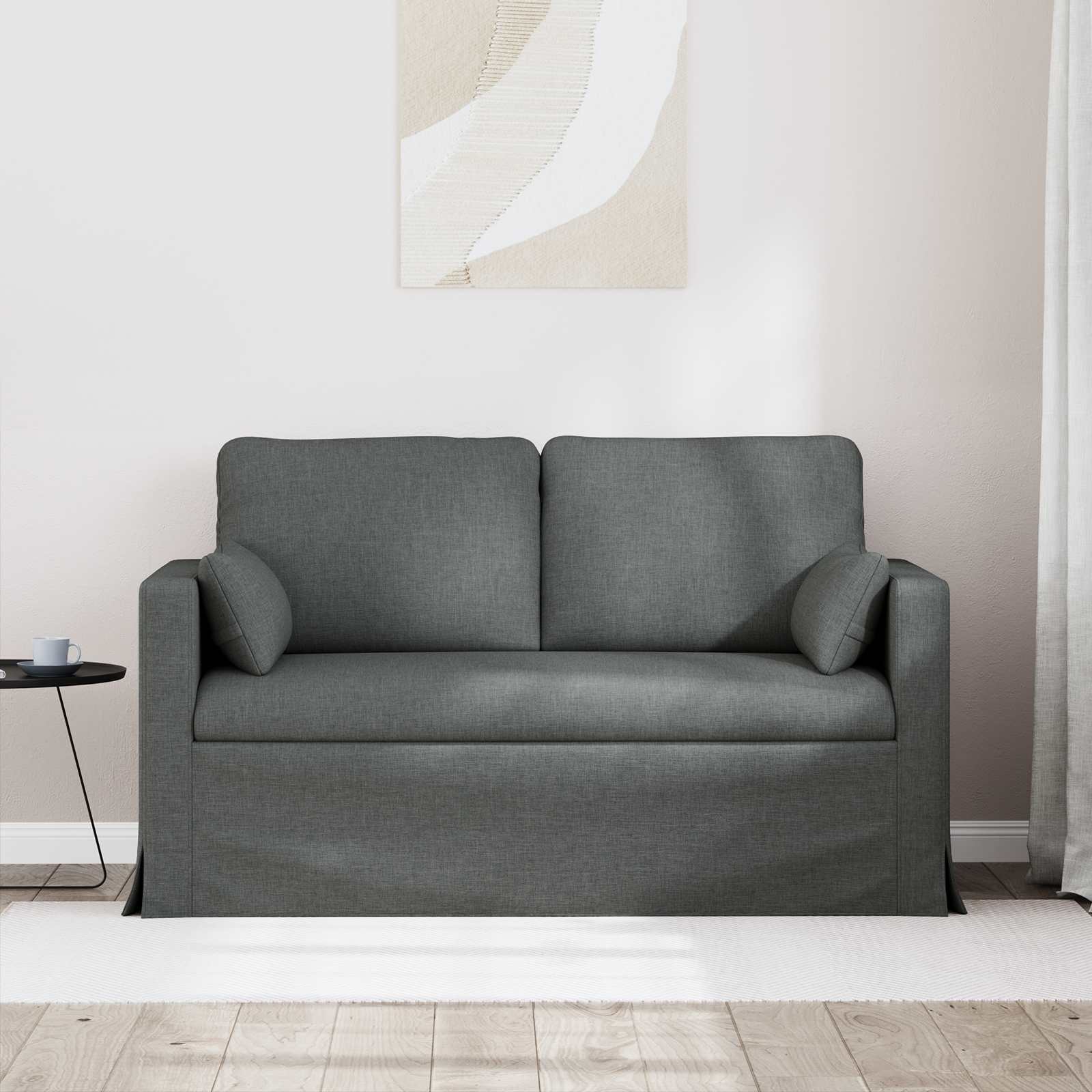 Bank Donkergrijs 139 x 78 x 80 cm Stof
