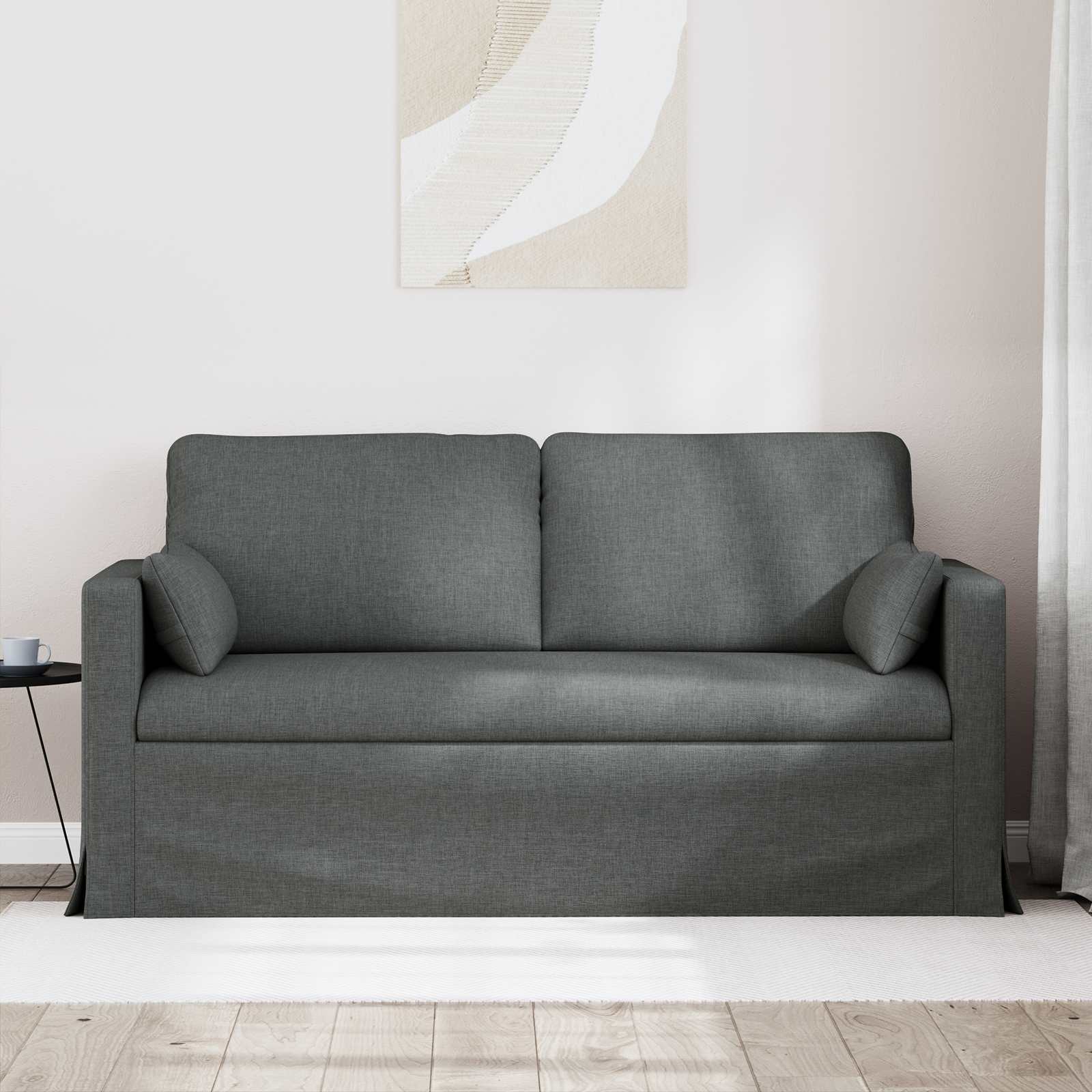 Bank Donkergrijs 158 x 78 x 80 cm Stof