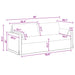 Bank Donkergrijs 158 x 78 x 80 cm Stof