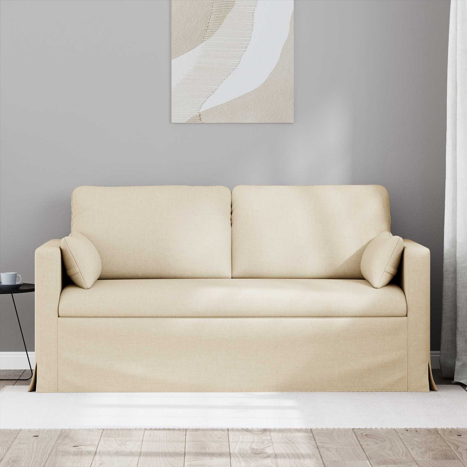 Bank Crème 158 x 78 x 80 cm Stof