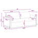 Bank Donkergrijs 198 x 78 x 80 cm Stof