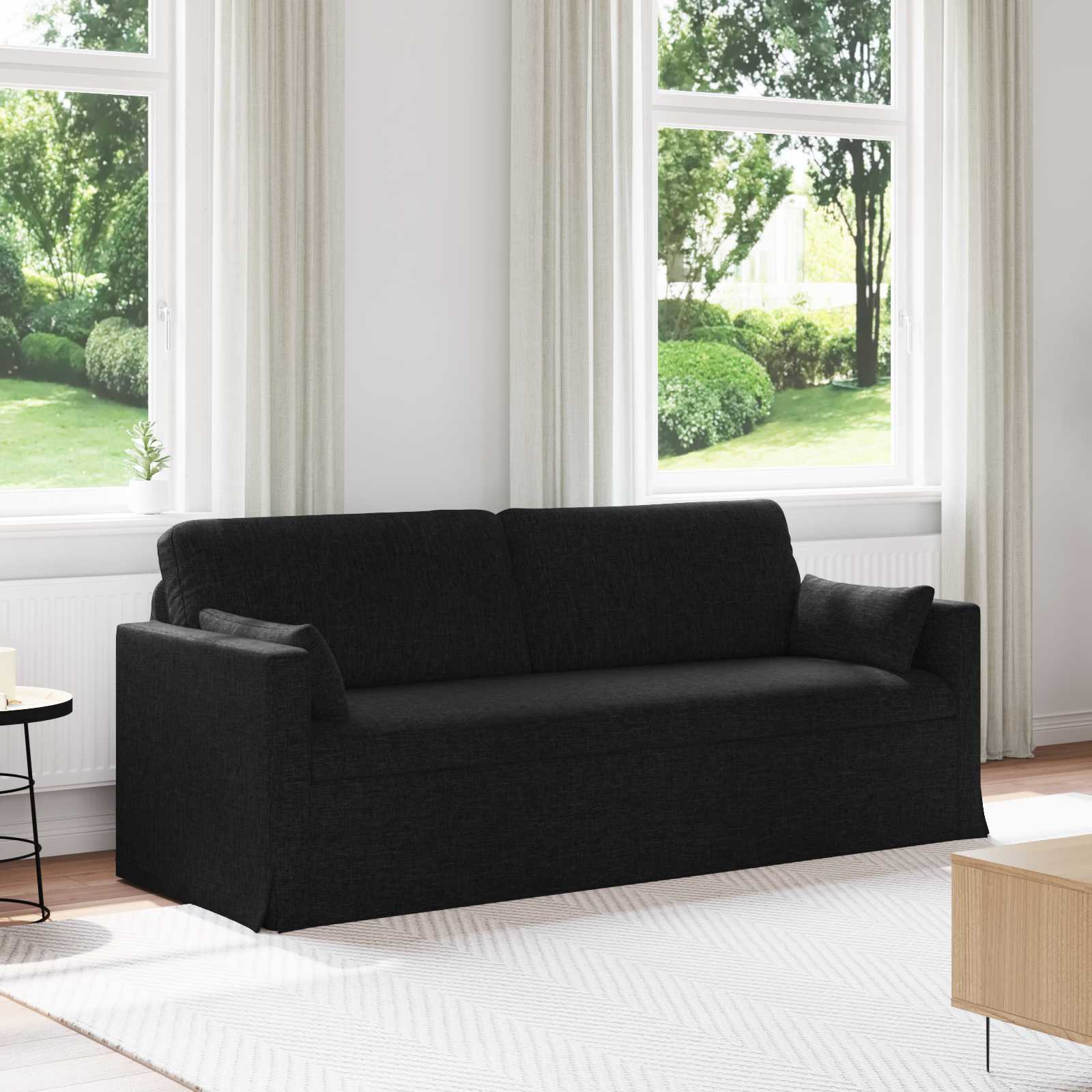 Bank Zwart 198 x 78 x 80 cm Stof