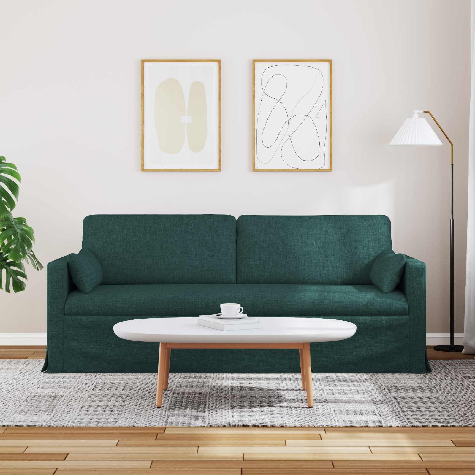 Bank Donkergroen 198 x 78 x 80 cm Stof
