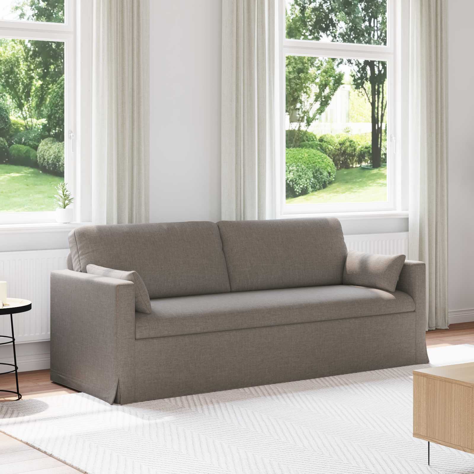 Bank Taupe 198 x 78 x 80 cm Stof