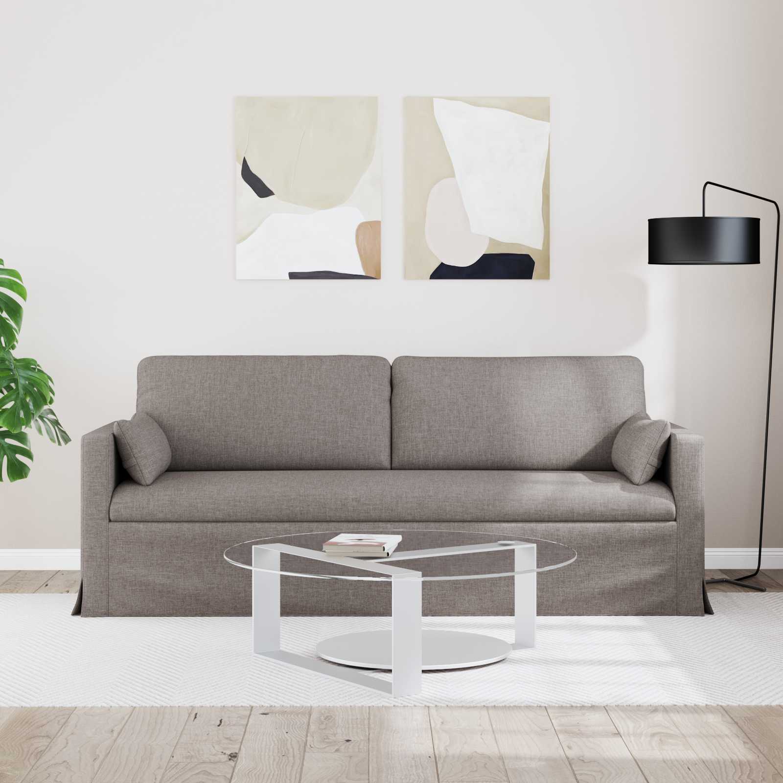 Bank Taupe 198 x 78 x 80 cm Stof