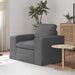 Bank Donkergrijs 103 x 80 x 82 cm Stof