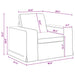 Bank Donkergrijs 103 x 80 x 82 cm Stof