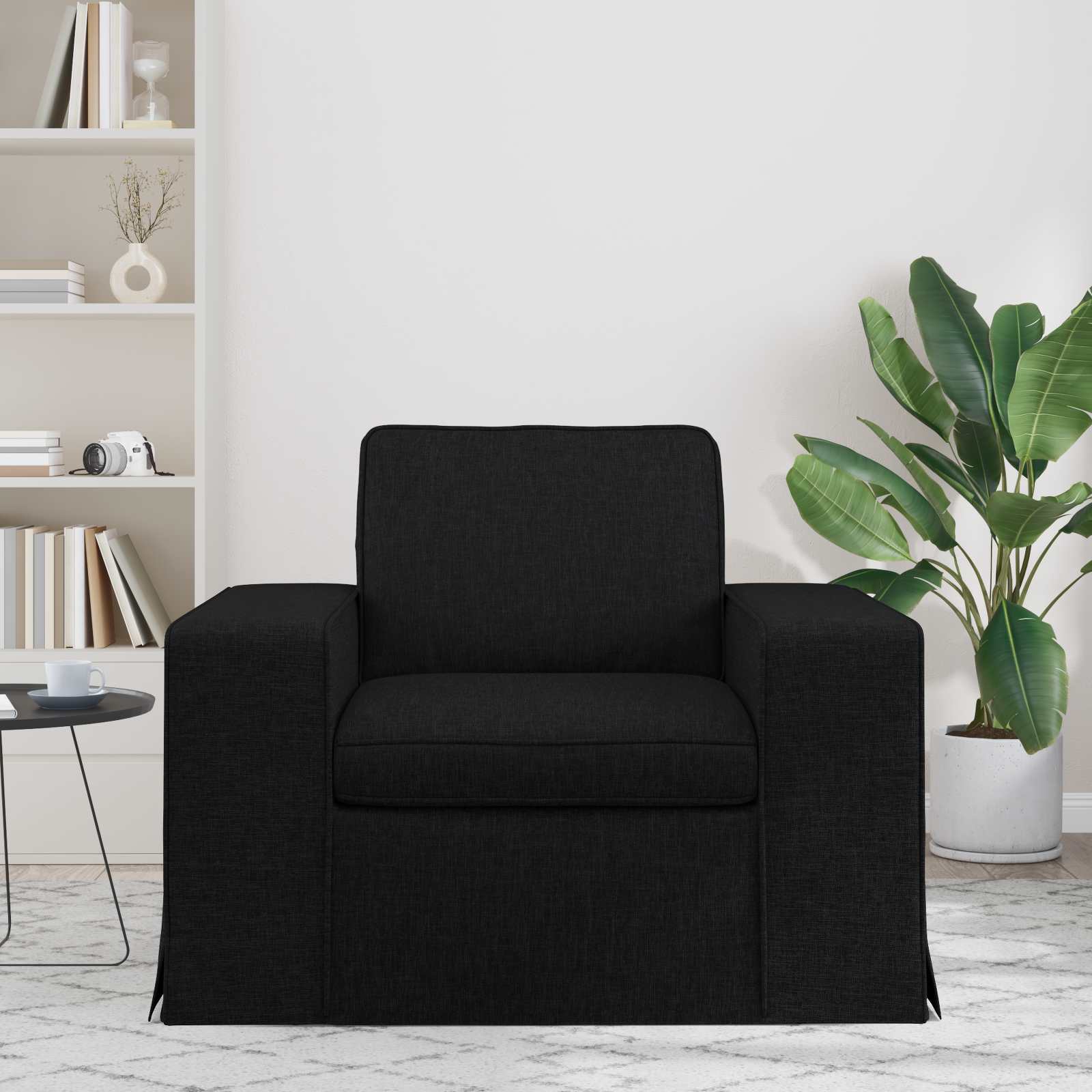 Bank Zwart 103 x 80 x 82 cm Stof