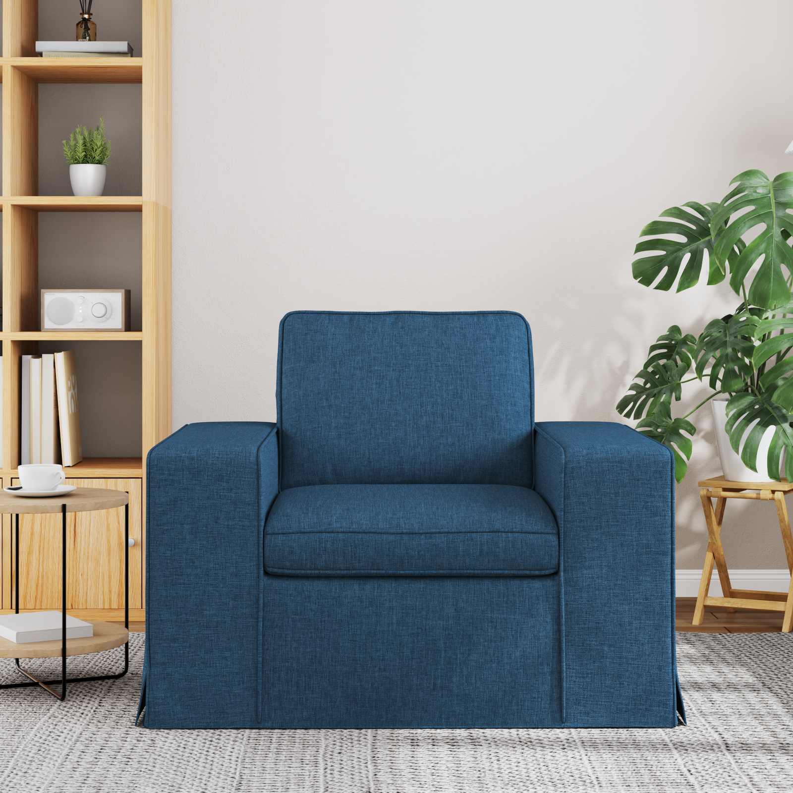 Bank Blauw 103 x 80 x 82 cm Stof