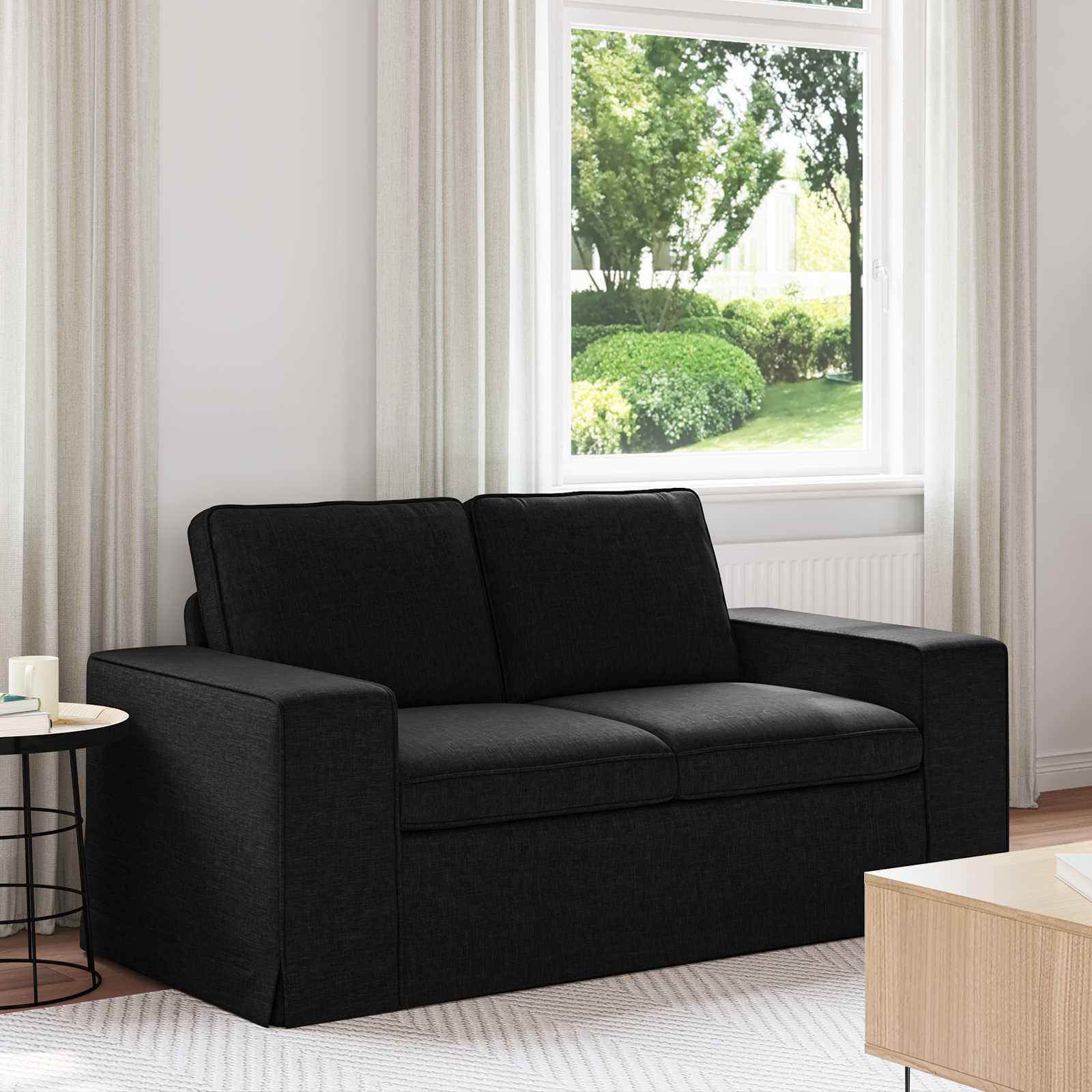 Bank Zwart 162 x 80 x 82 cm Stof