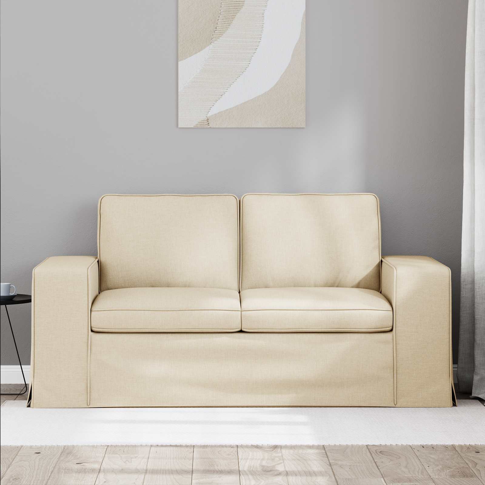 Bank Crème 162 x 80 x 82 cm Stof