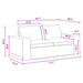Bank Donkergrijs 182 x 80 x 82 cm Stof