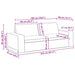 Bank Donkergrijs 222 x 80 x 82 cm Stof