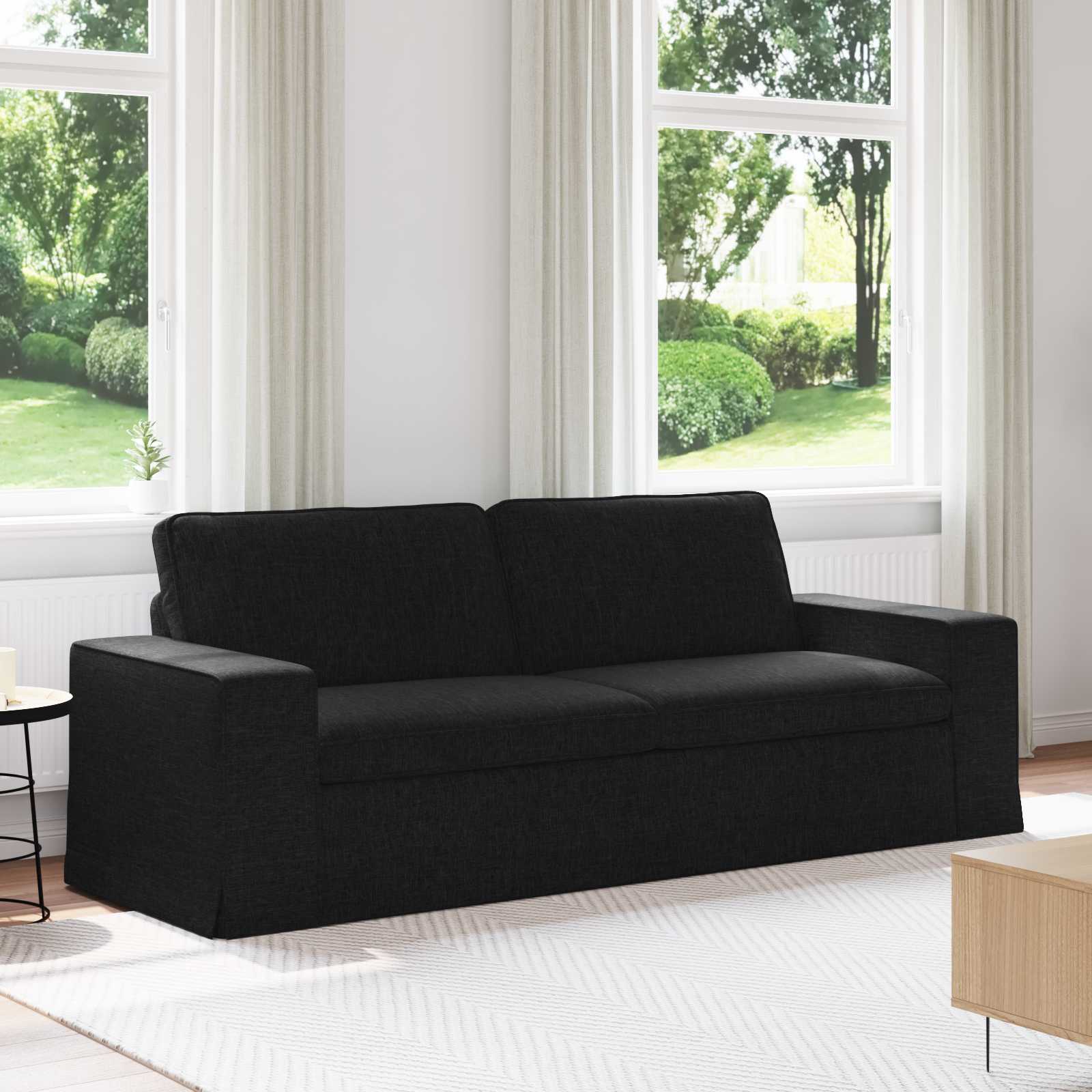 Bank Zwart 222 x 80 x 82 cm Stof