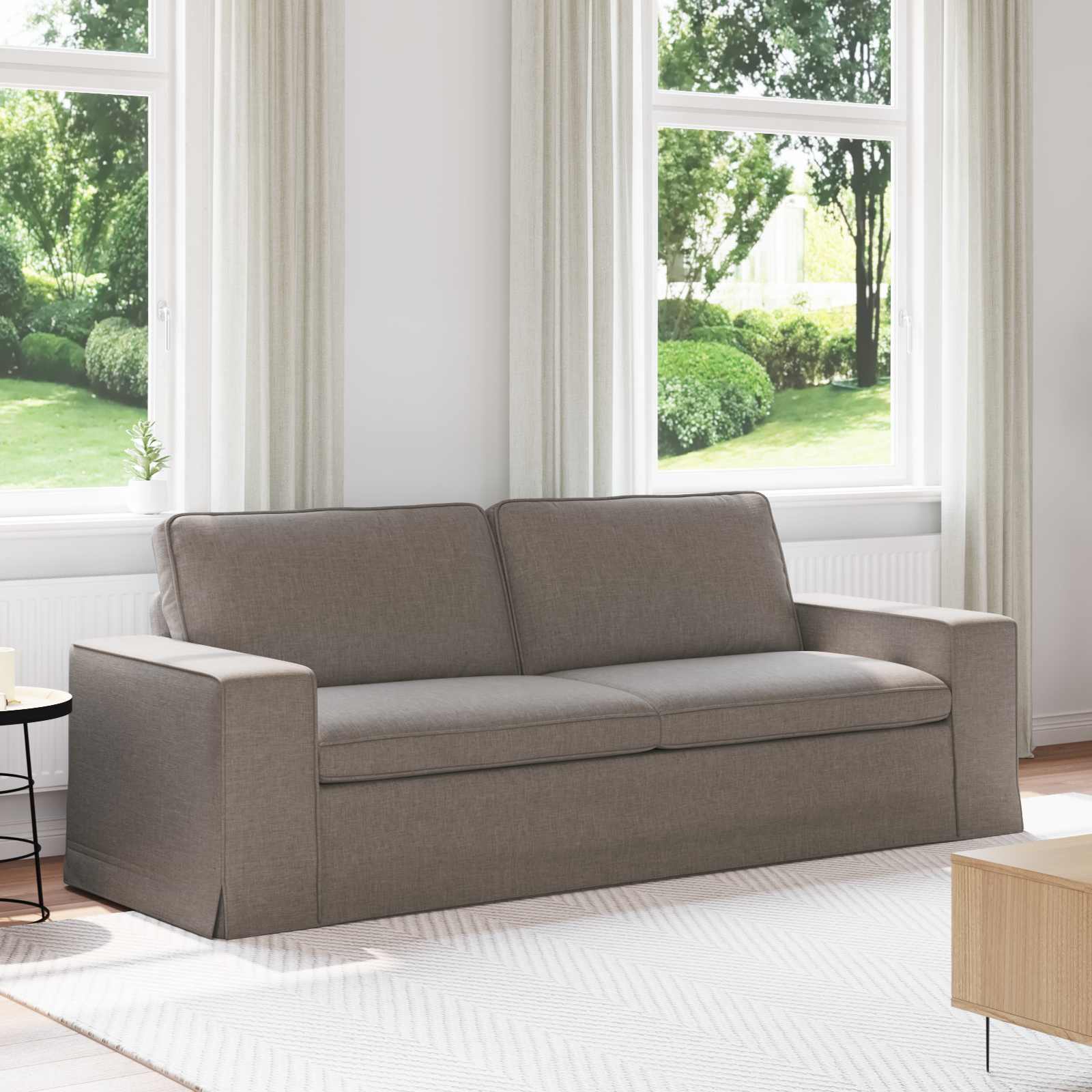 Bank Taupe 222 x 80 x 82 cm Stof