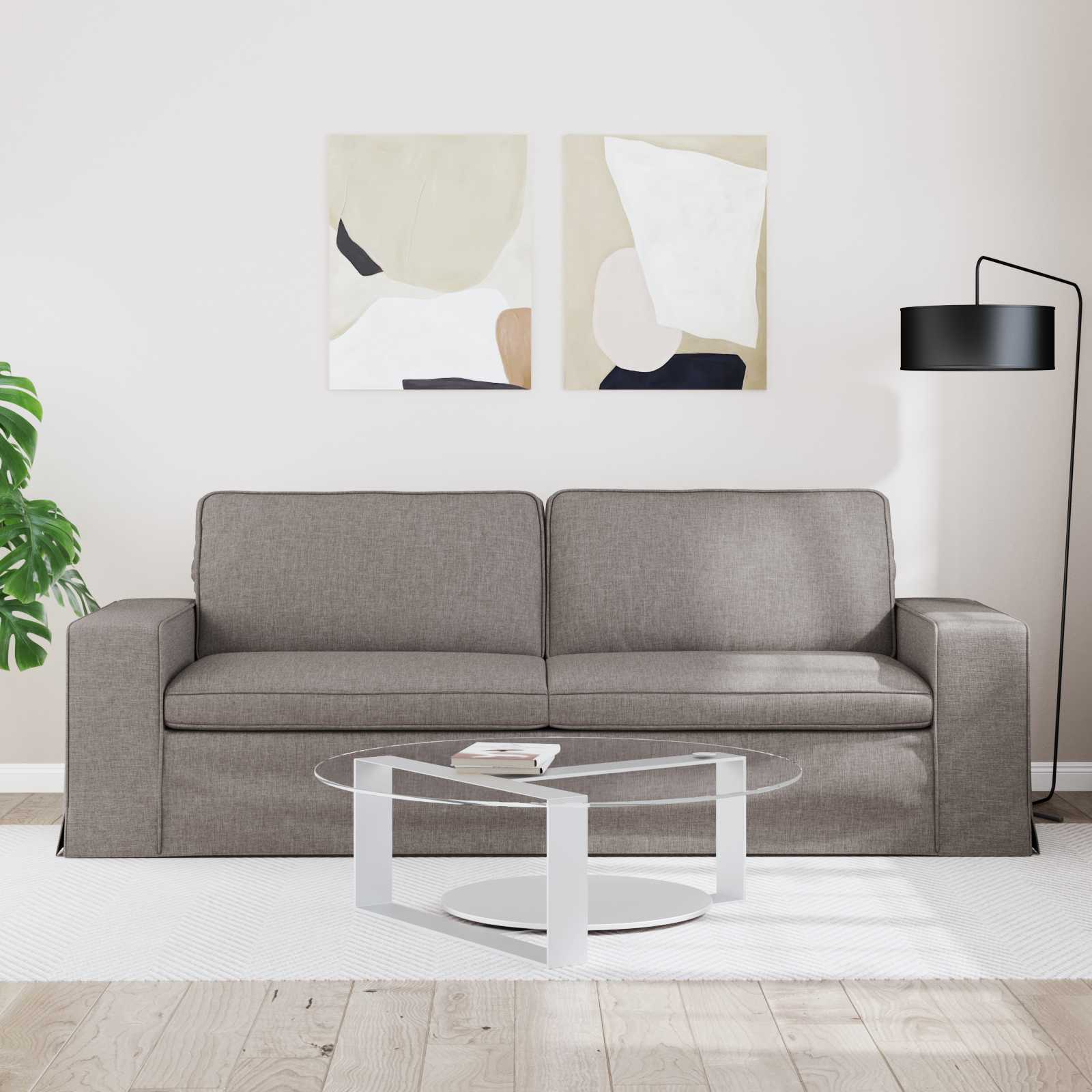 Bank Taupe 222 x 80 x 82 cm Stof
