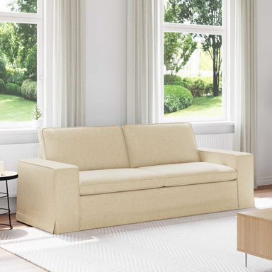 Bank Crème 222 x 80 x 82 cm Stof