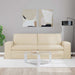 Bank Crème 222 x 80 x 82 cm Stof