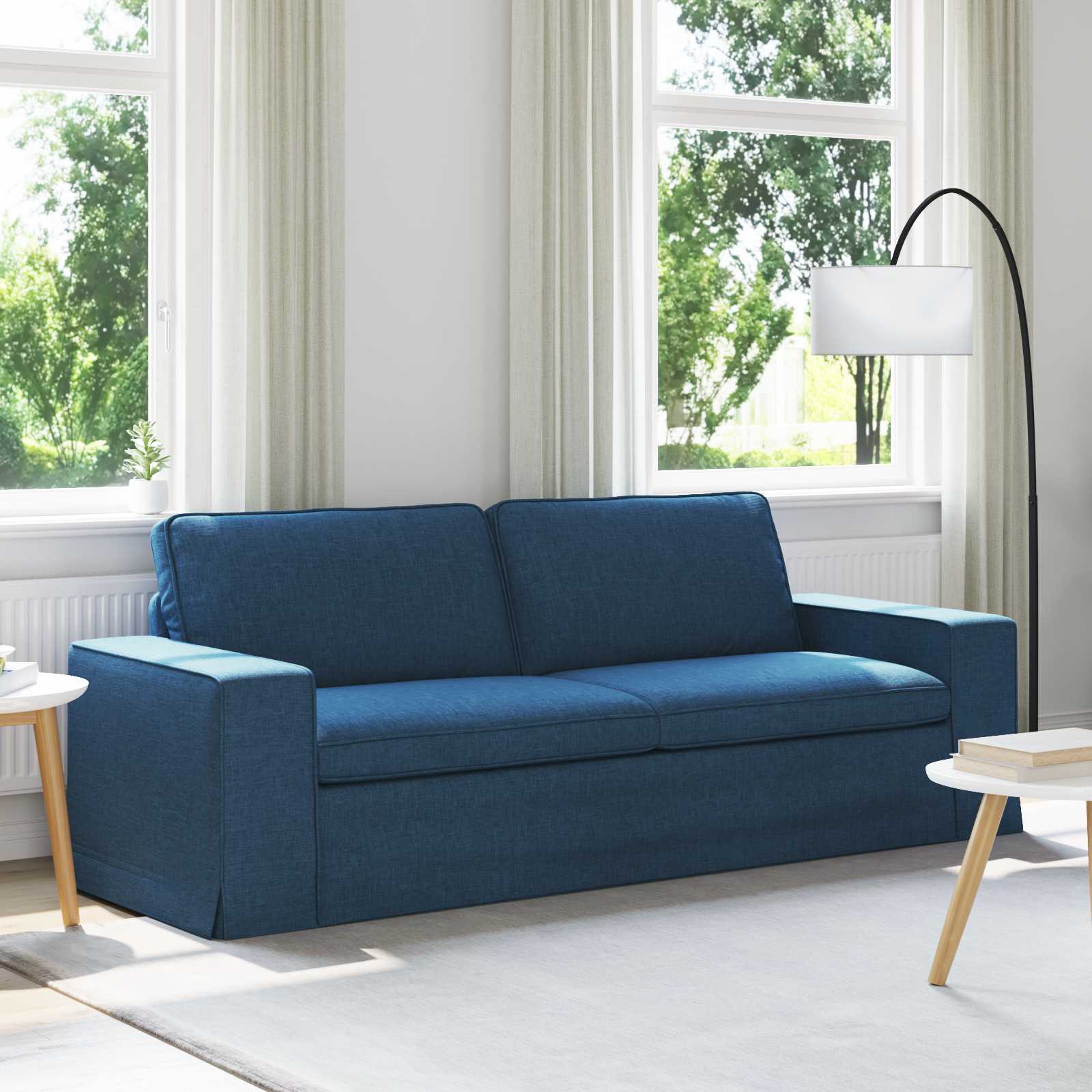 Bank Blauw 222 x 80 x 82 cm Stof