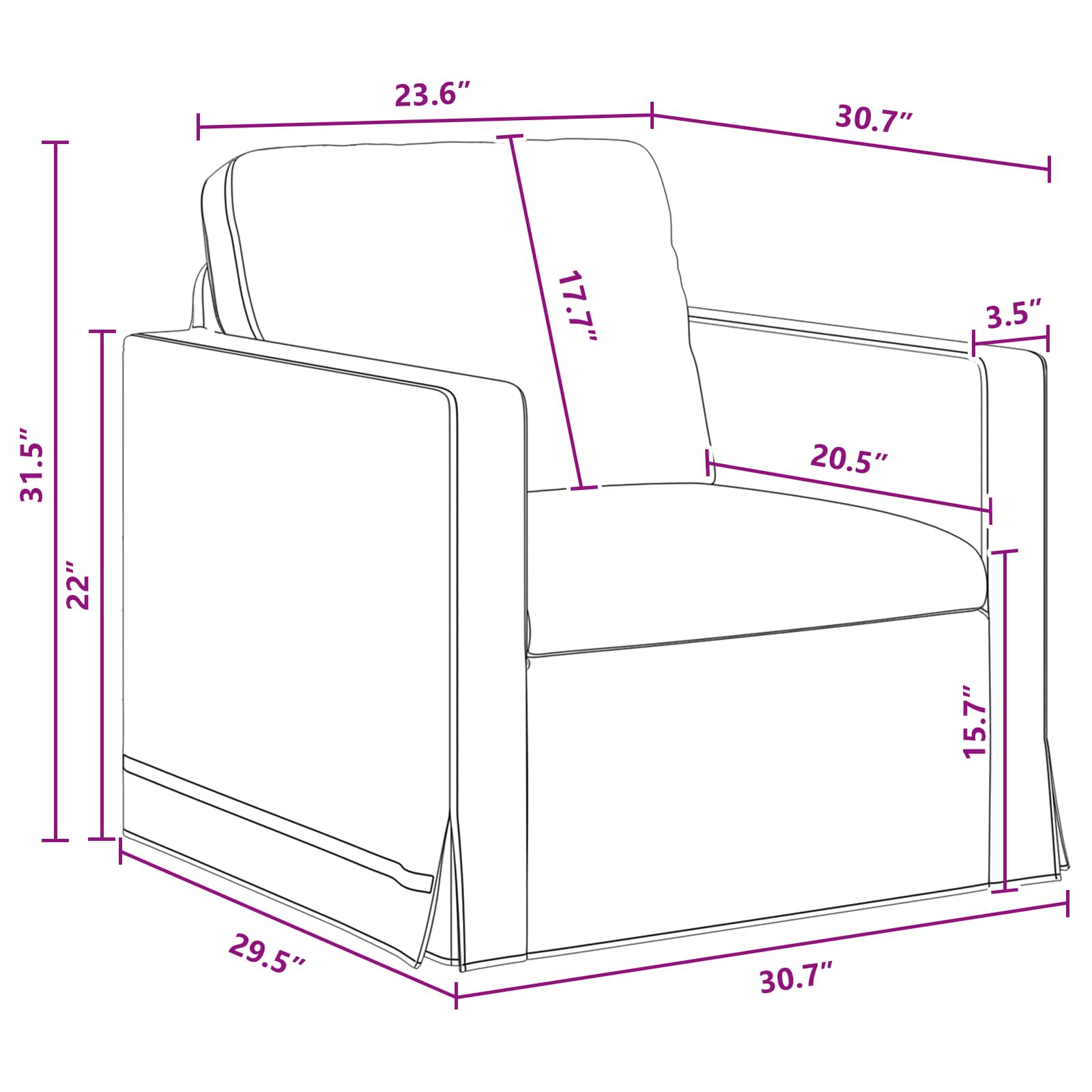 Bank Donkergrijs 78 x 78 x 80 cm Fluweel