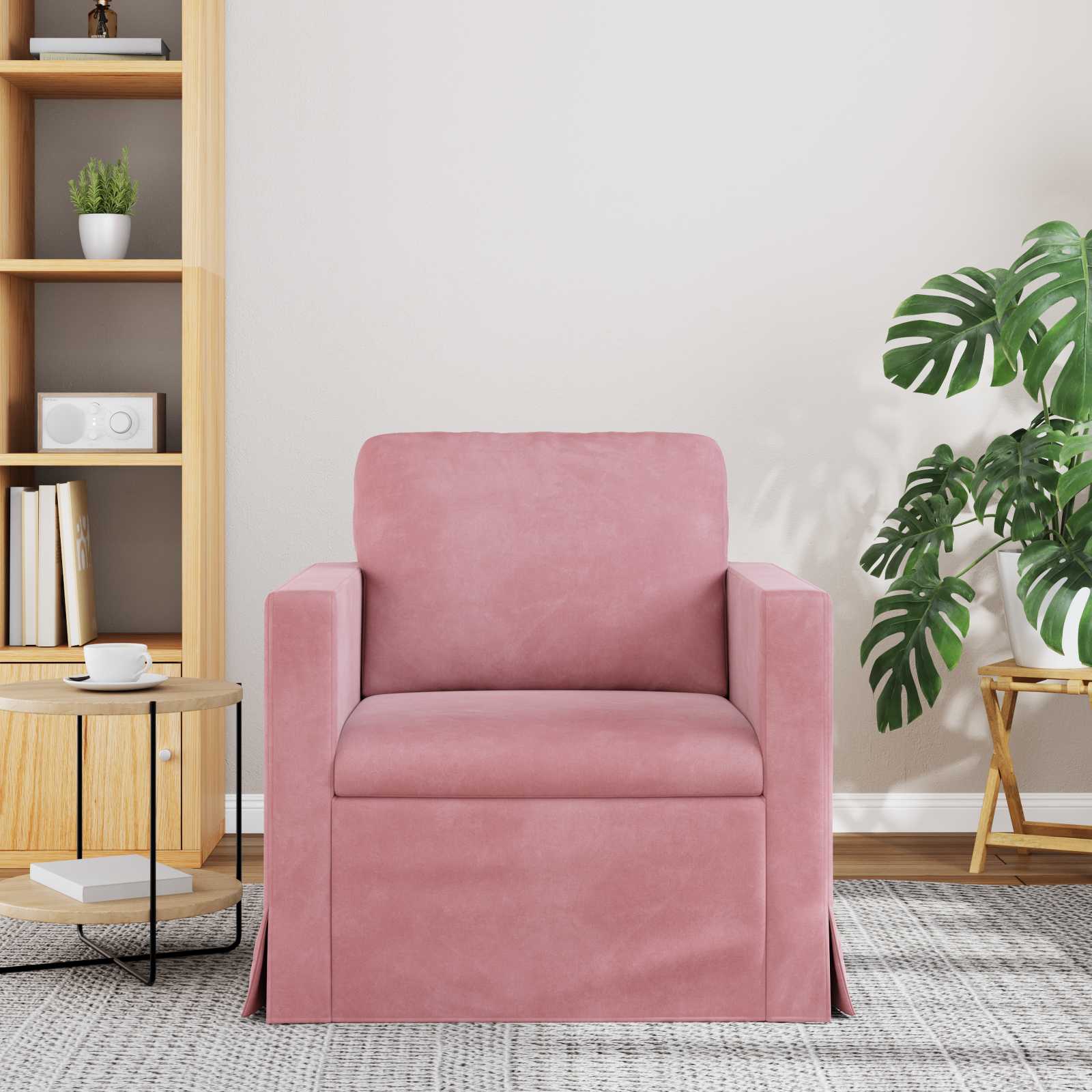 Bank Roze 78 x 78 x 80 cm Fluweel