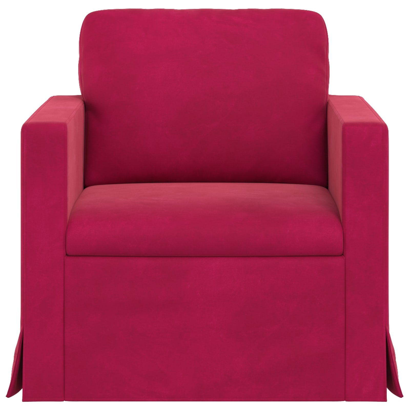 Bank Wijnrood 78 x 78 x 80 cm Fluweel
