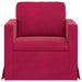 Bank Wijnrood 78 x 78 x 80 cm Fluweel