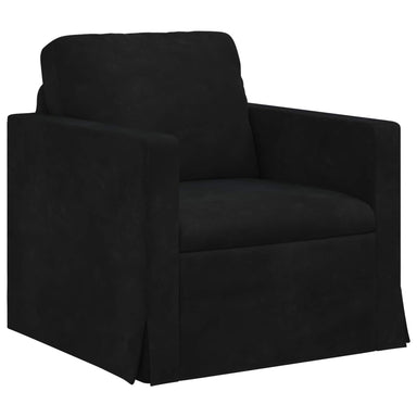 Bank Zwart 78 x 78 x 80 cm Fluweel
