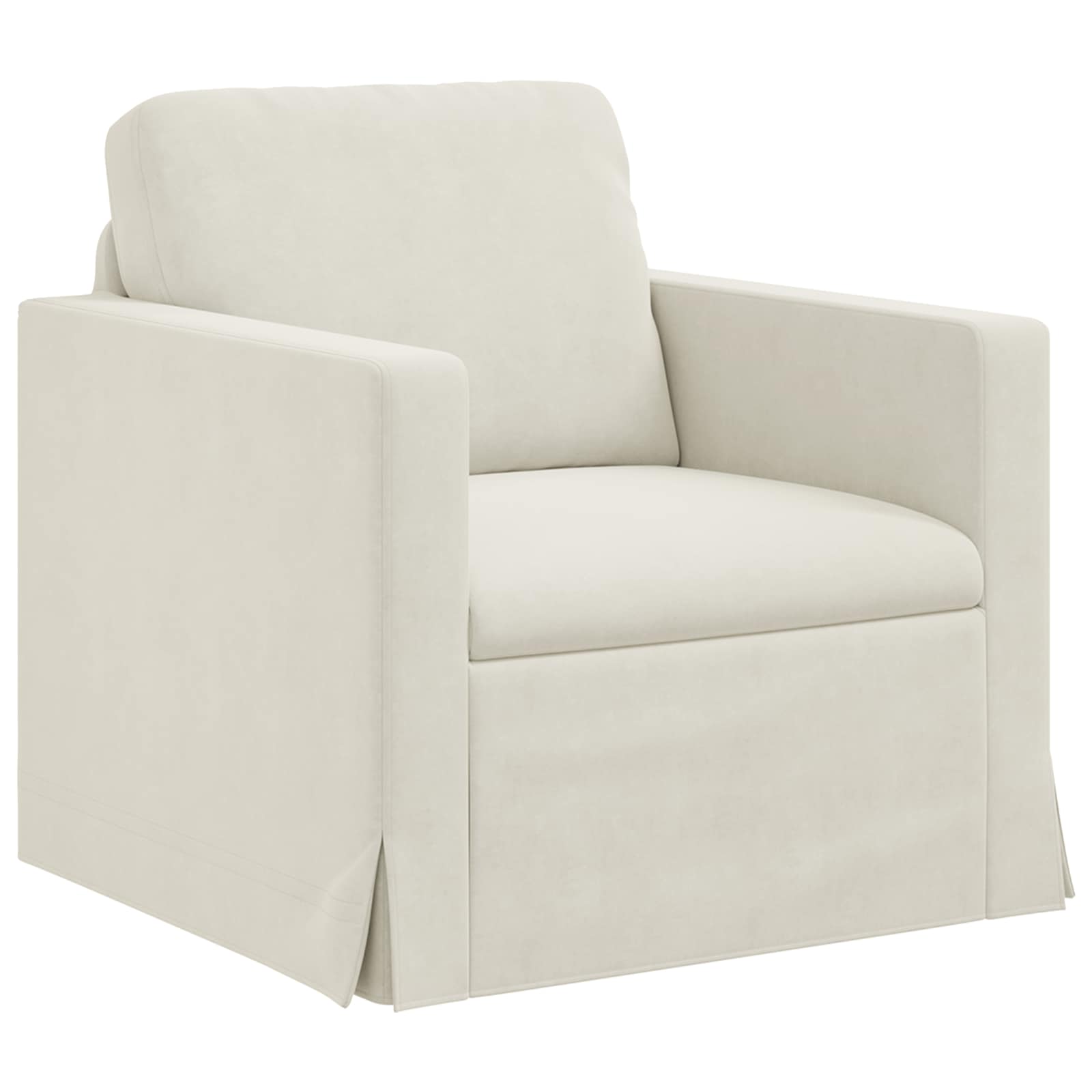 Bank Crème 78 x 78 x 80 cm Fluweel