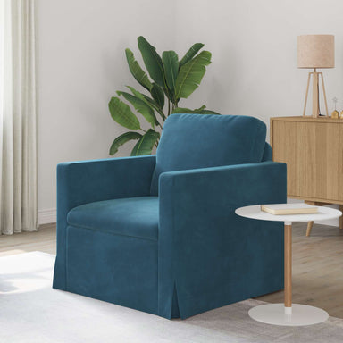 Bank Blauw 78 x 78 x 80 cm Fluweel