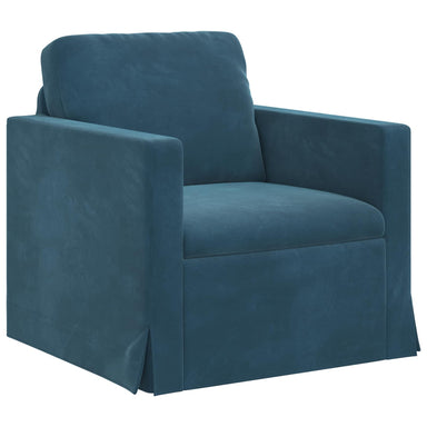 Bank Blauw 78 x 78 x 80 cm Fluweel