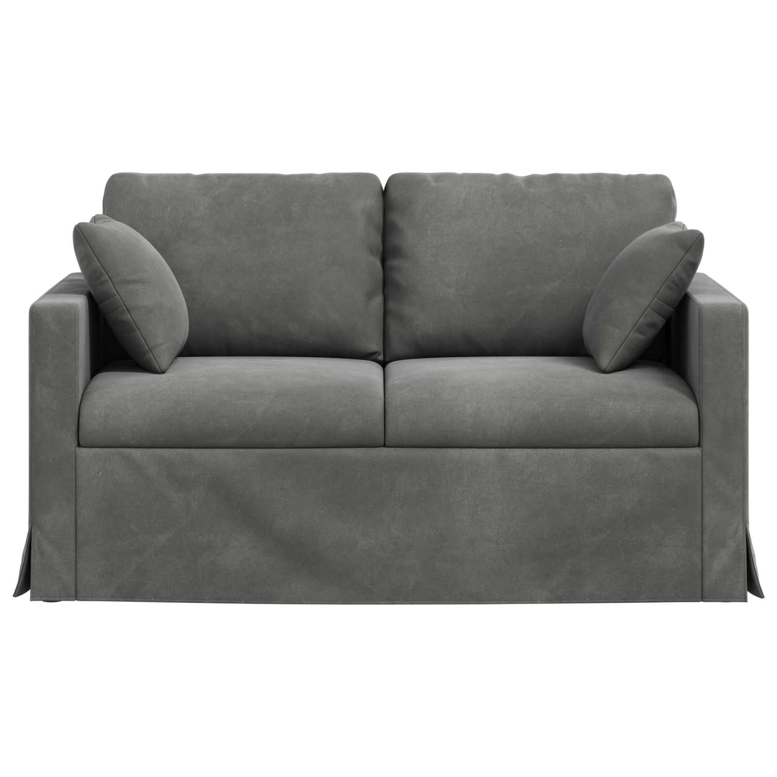 Bank Donkergrijs 138 x 78 x 80 cm Fluweel