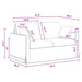 Bank Donkergrijs 138 x 78 x 80 cm Fluweel