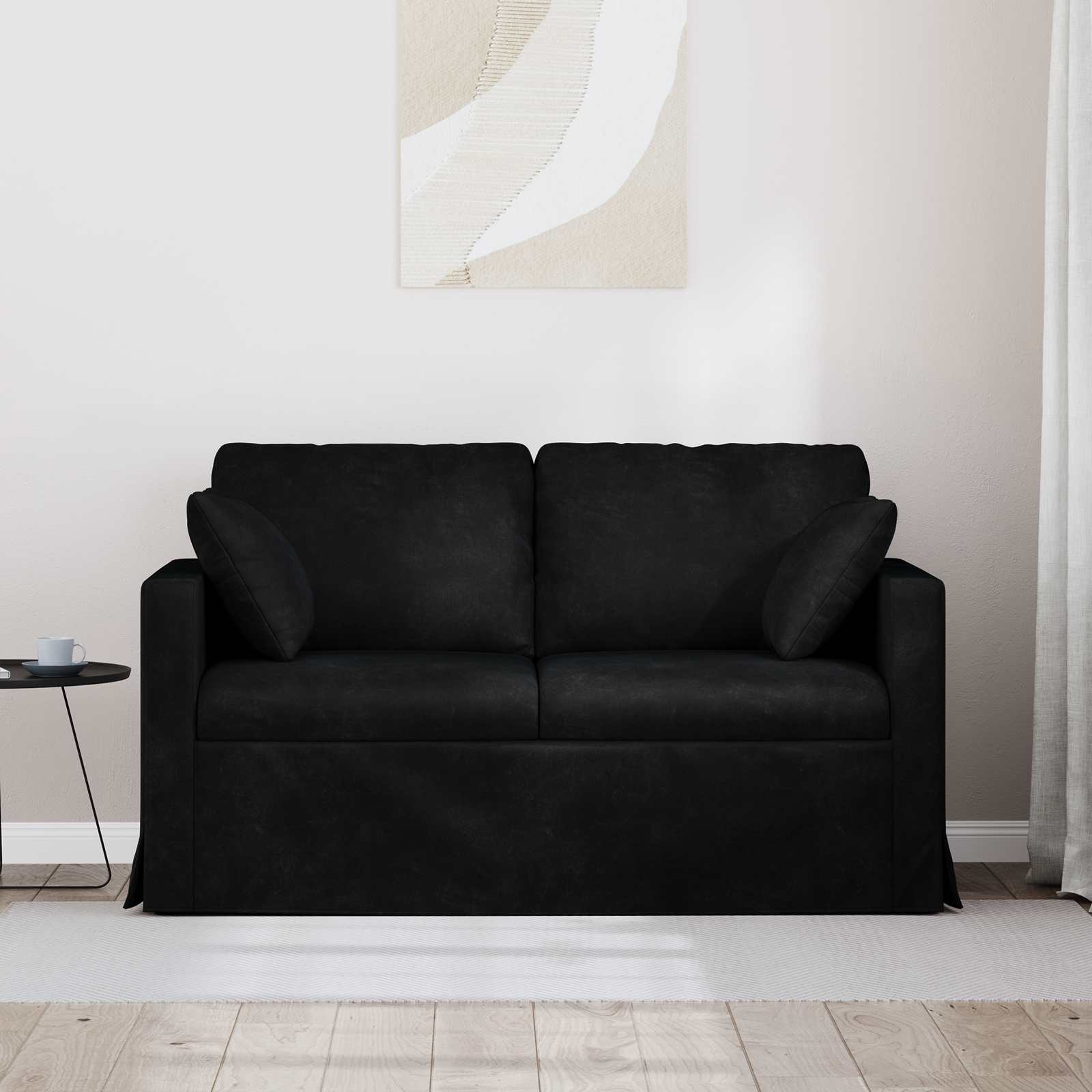 Bank Zwart 138 x 78 x 80 cm Fluweel