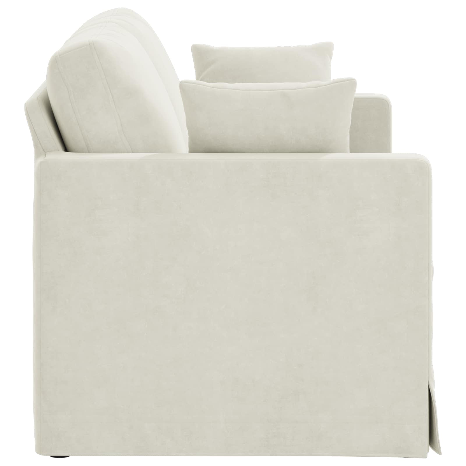 Bank Crème 138 x 78 x 80 cm Fluweel
