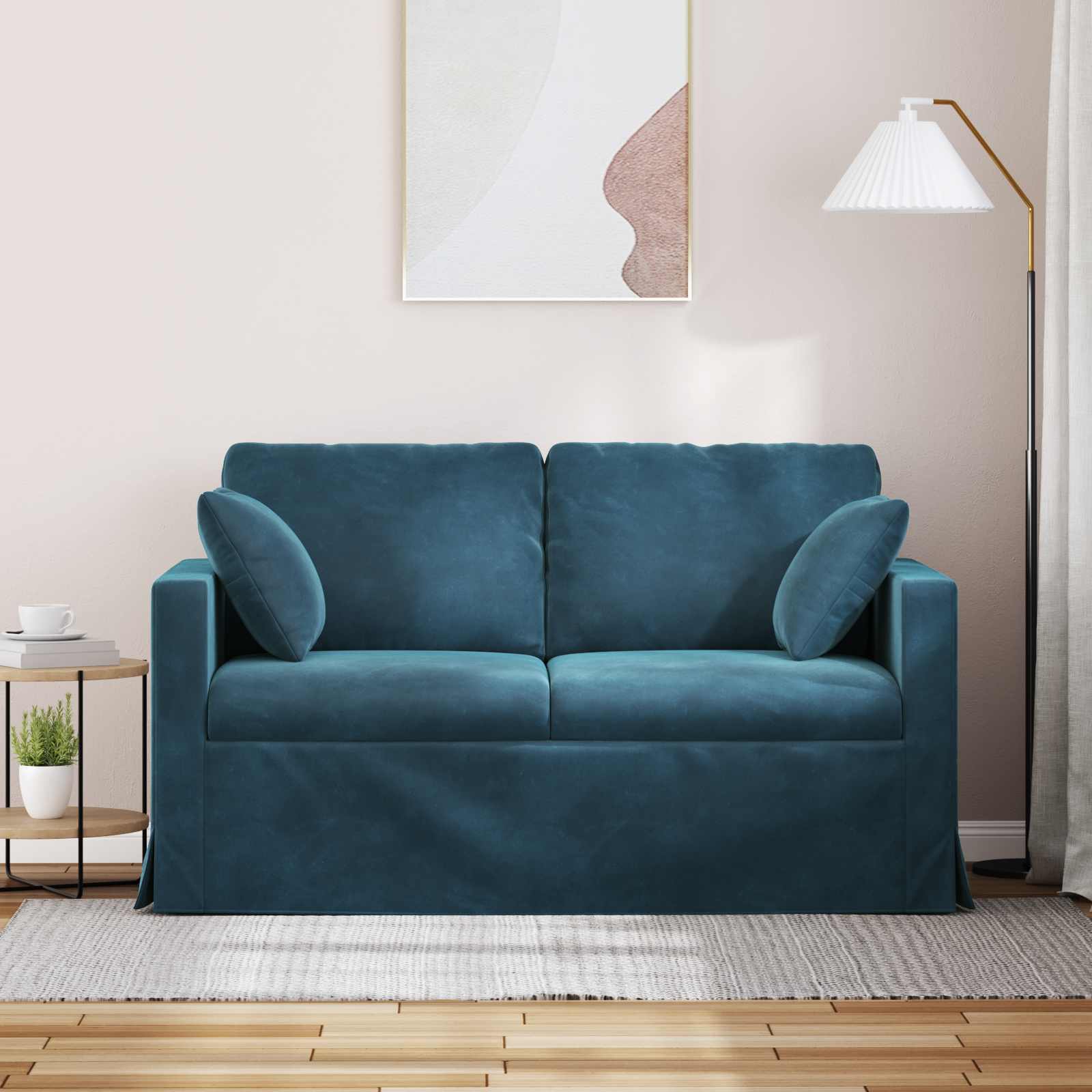 Bank Blauw 138 x 78 x 80 cm Fluweel