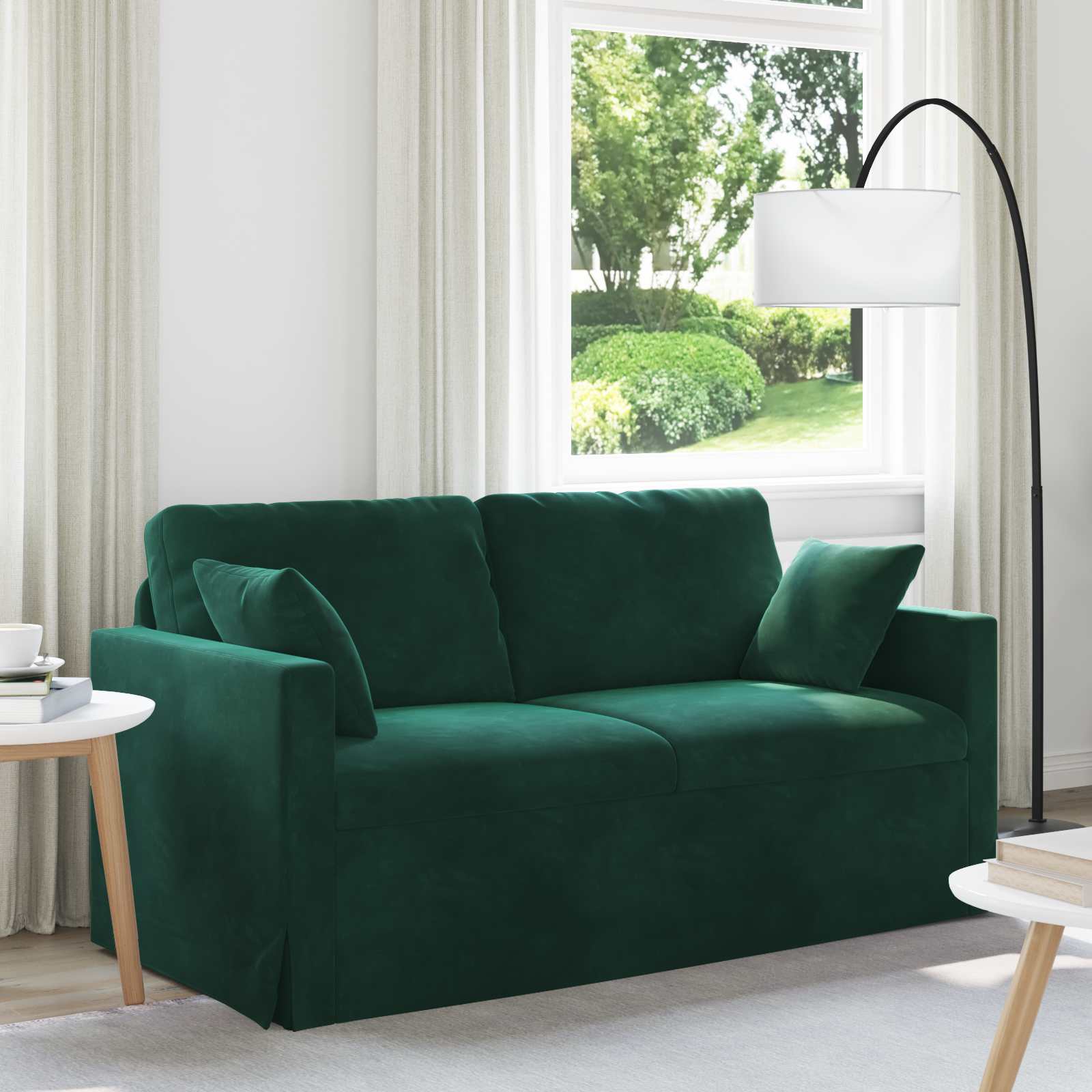 Bank Donkergroen 158 x 78 x 80 cm Fluweel